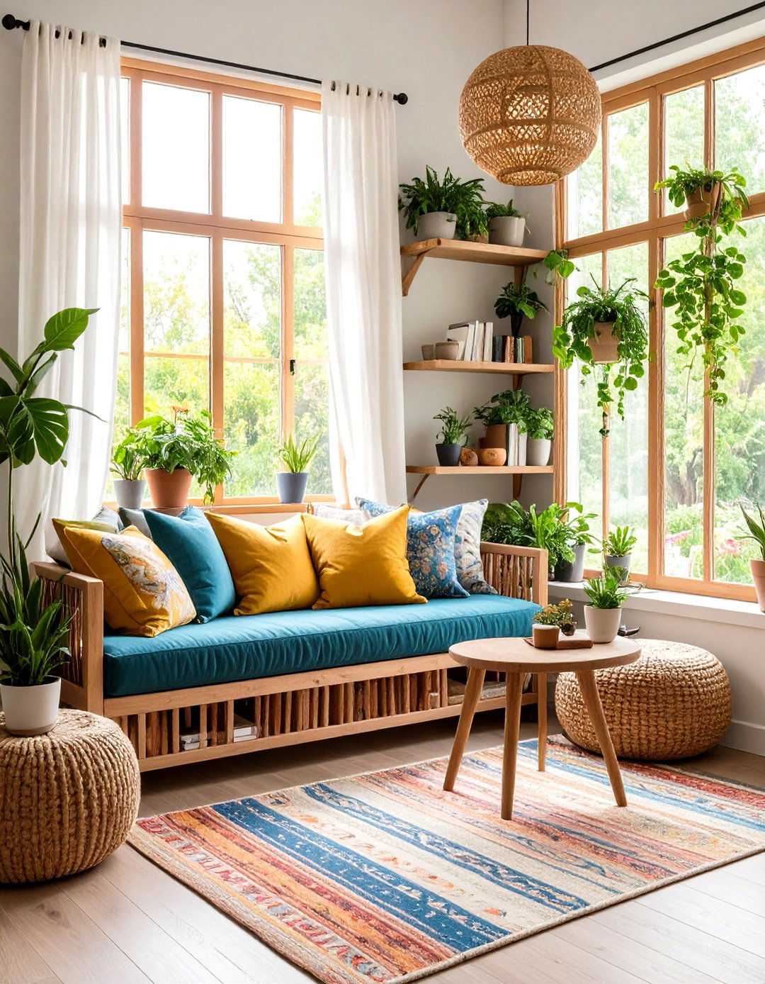 Window Seat Reading Corner - 24 Bohemian Home Office Ideas