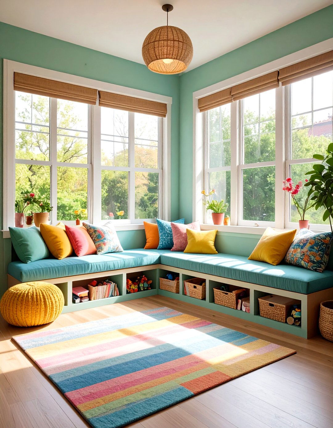 Window Seat Storage Bench - 24 Toy Storage Ideas