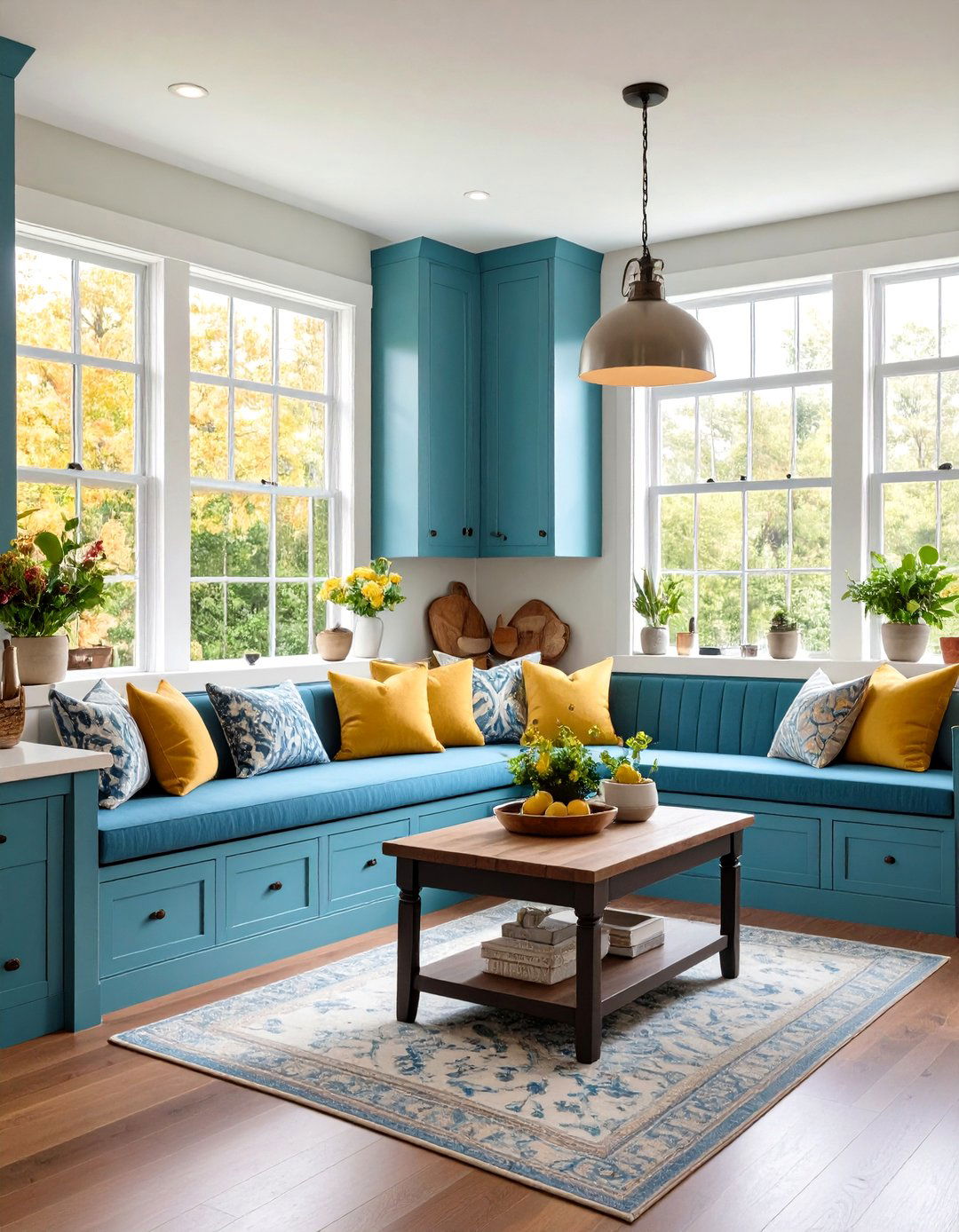 Window Seat with Storage - 24 Tudor Kitchen Ideas