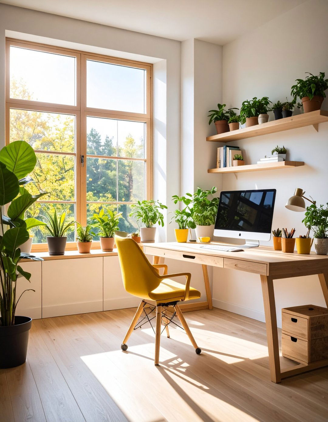 Window Sill Desk Extension - 24 Budget Home Office Ideas