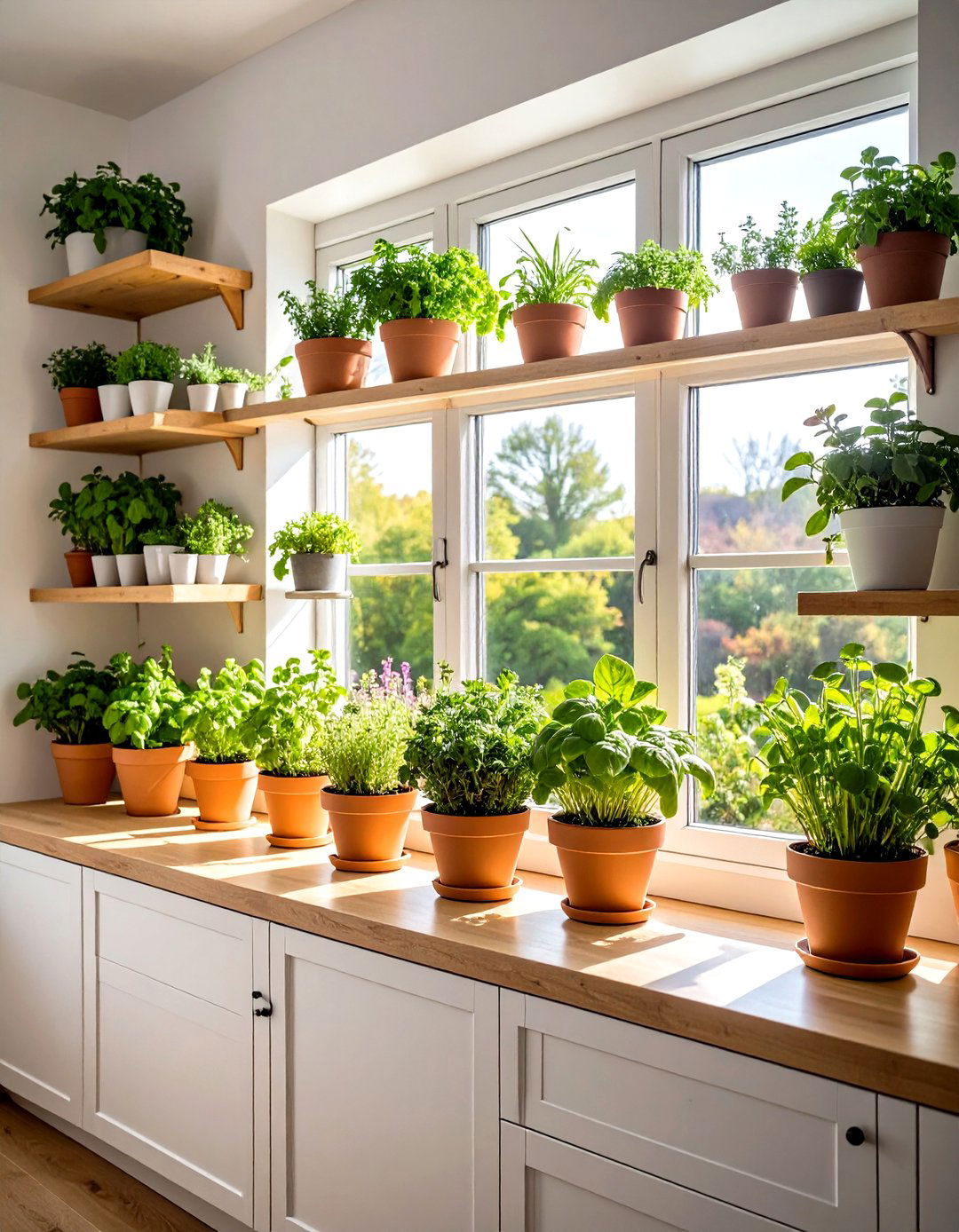 Window Sill Herb Garden Storage - 24 Small Kitchen Storage Ideas