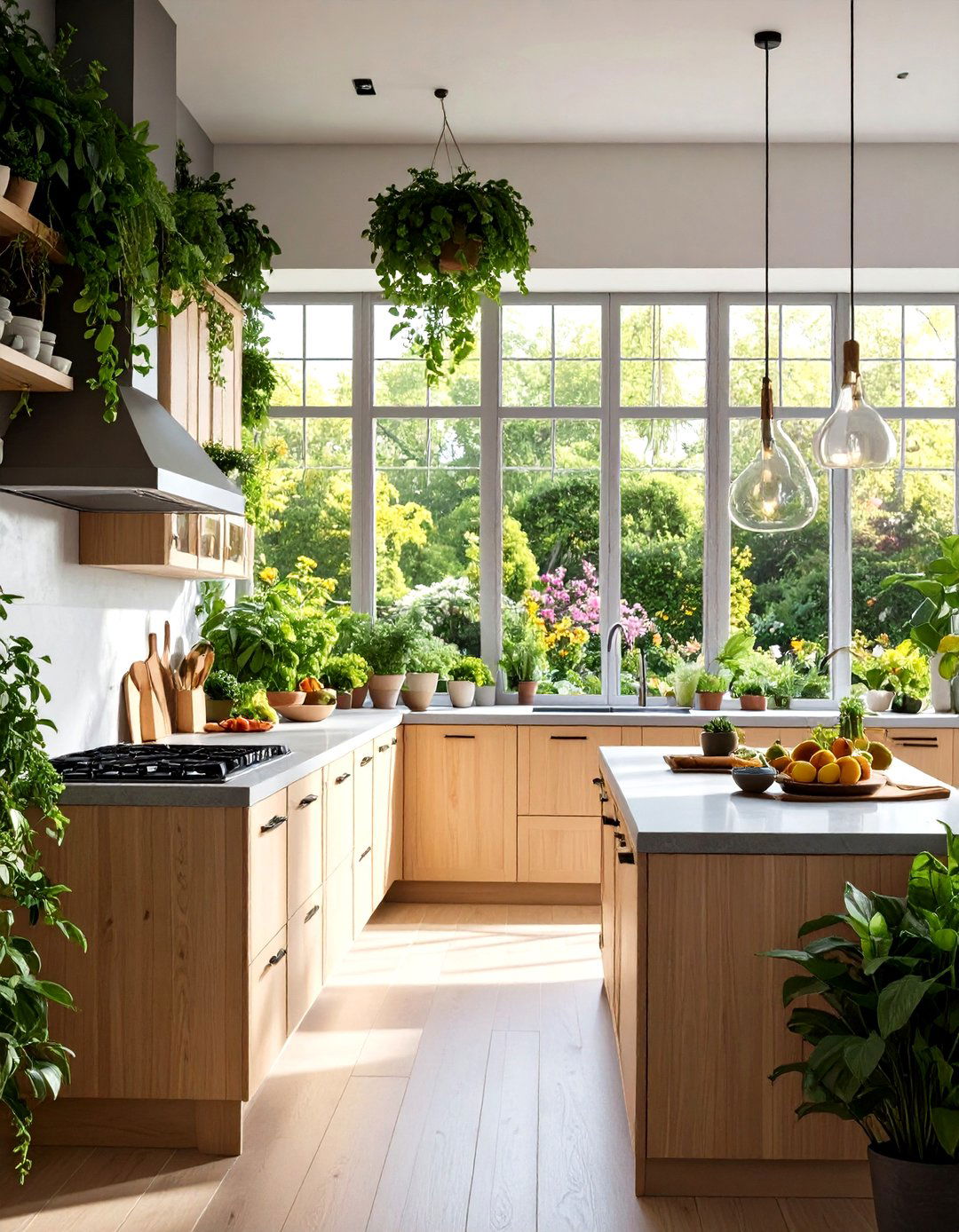 Window Splashback with Garden Views - 24 Kitchen Splashback Ideas