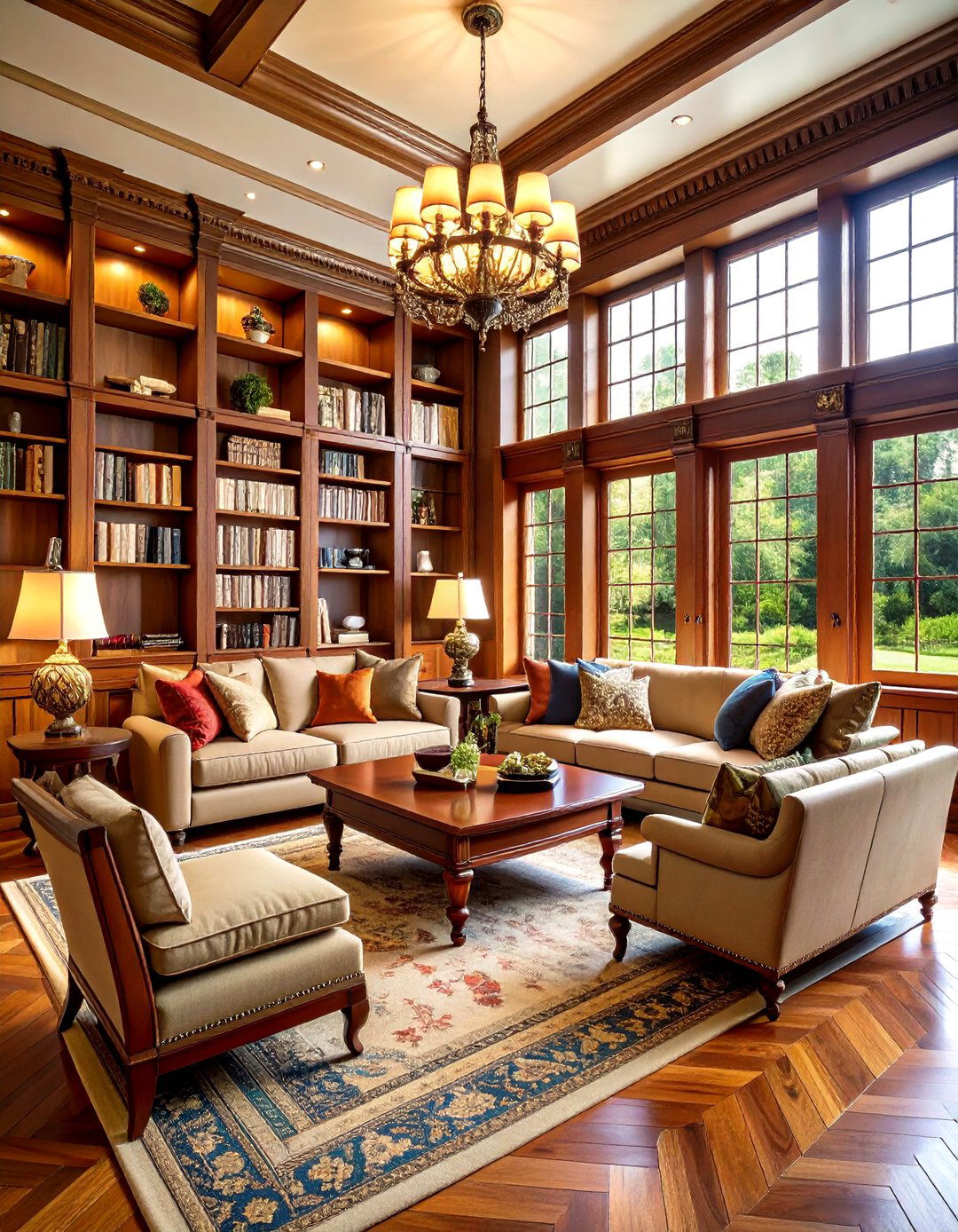 Window Treatment Elegance - 24 Traditional Living Room Ideas