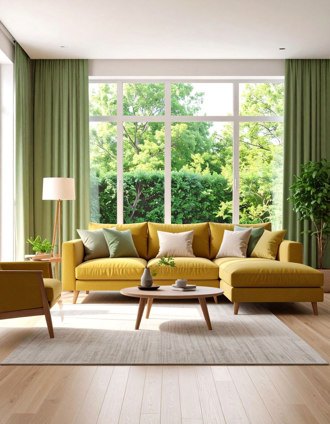 Window Wall Living Room with Light Conscious Seating - 24 Awkward Living Room Layout Ideas