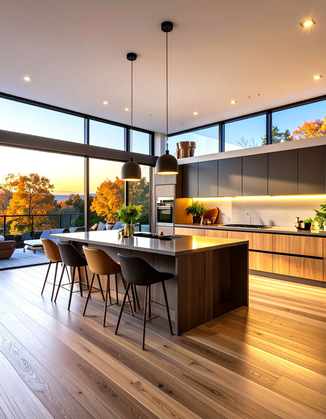 Window Wall Open Kitchen Living Room - 24 Open Kitchen Living Room Ideas
