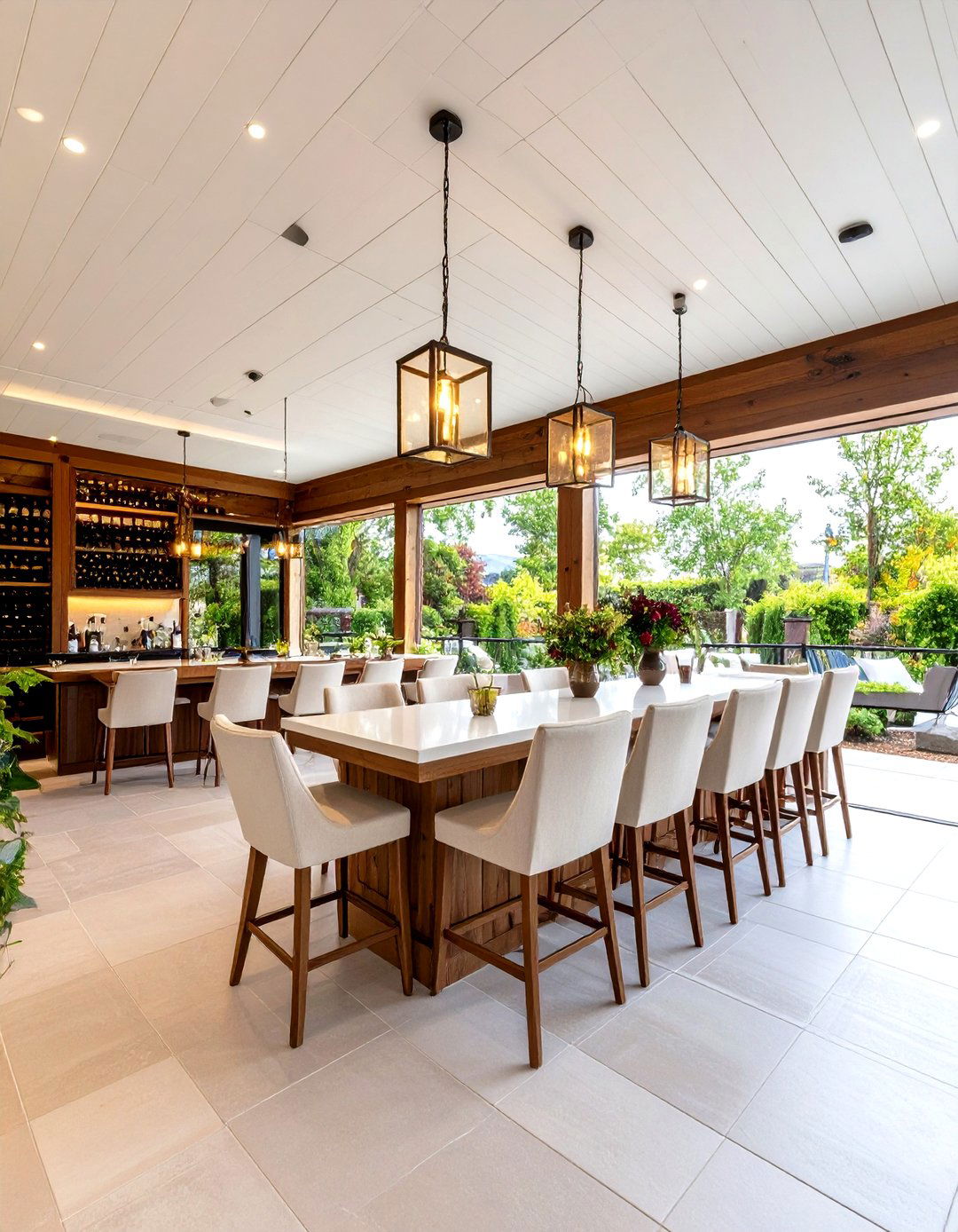 Wine Tasting Bar Area - 24 Screened-in Porch Ideas