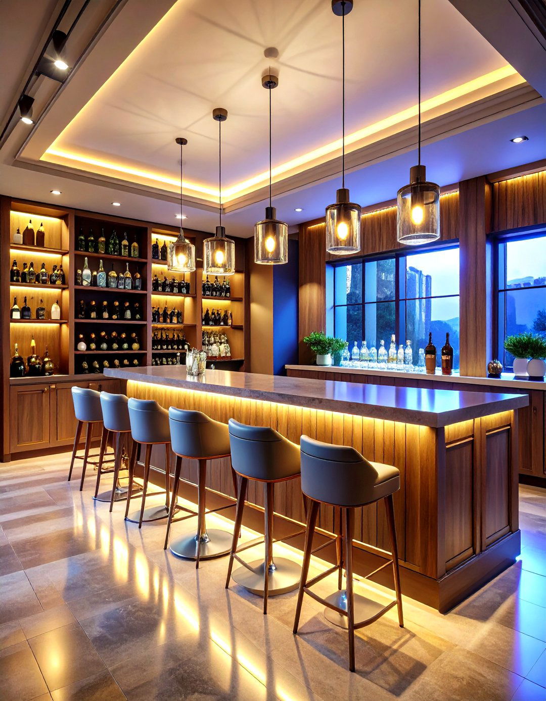 Wine and Bar Focused Entertainment Room - 24 Mens Living Room Ideas