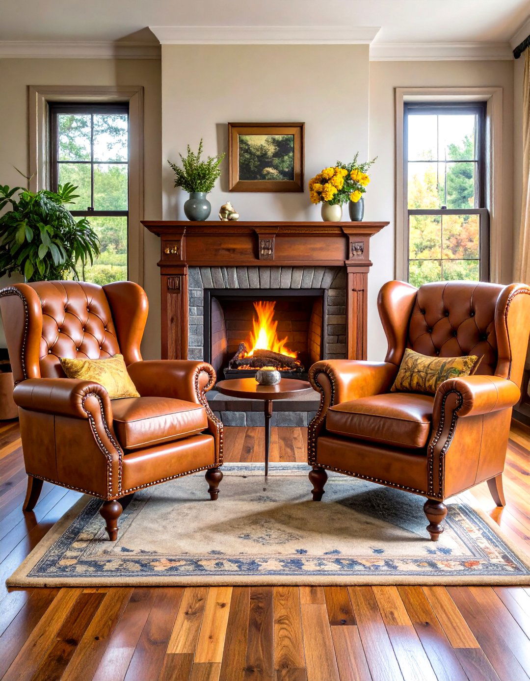 Wingback Chair Comfort - 24 Traditional Living Room Ideas