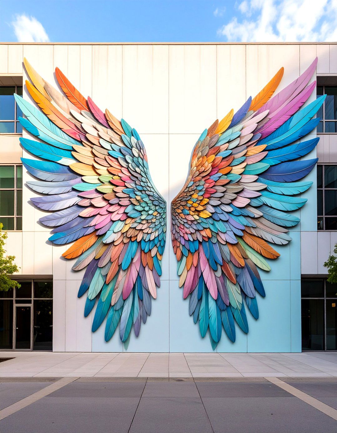 Wings Mural at The Gulch District - 24 Nashville Murals