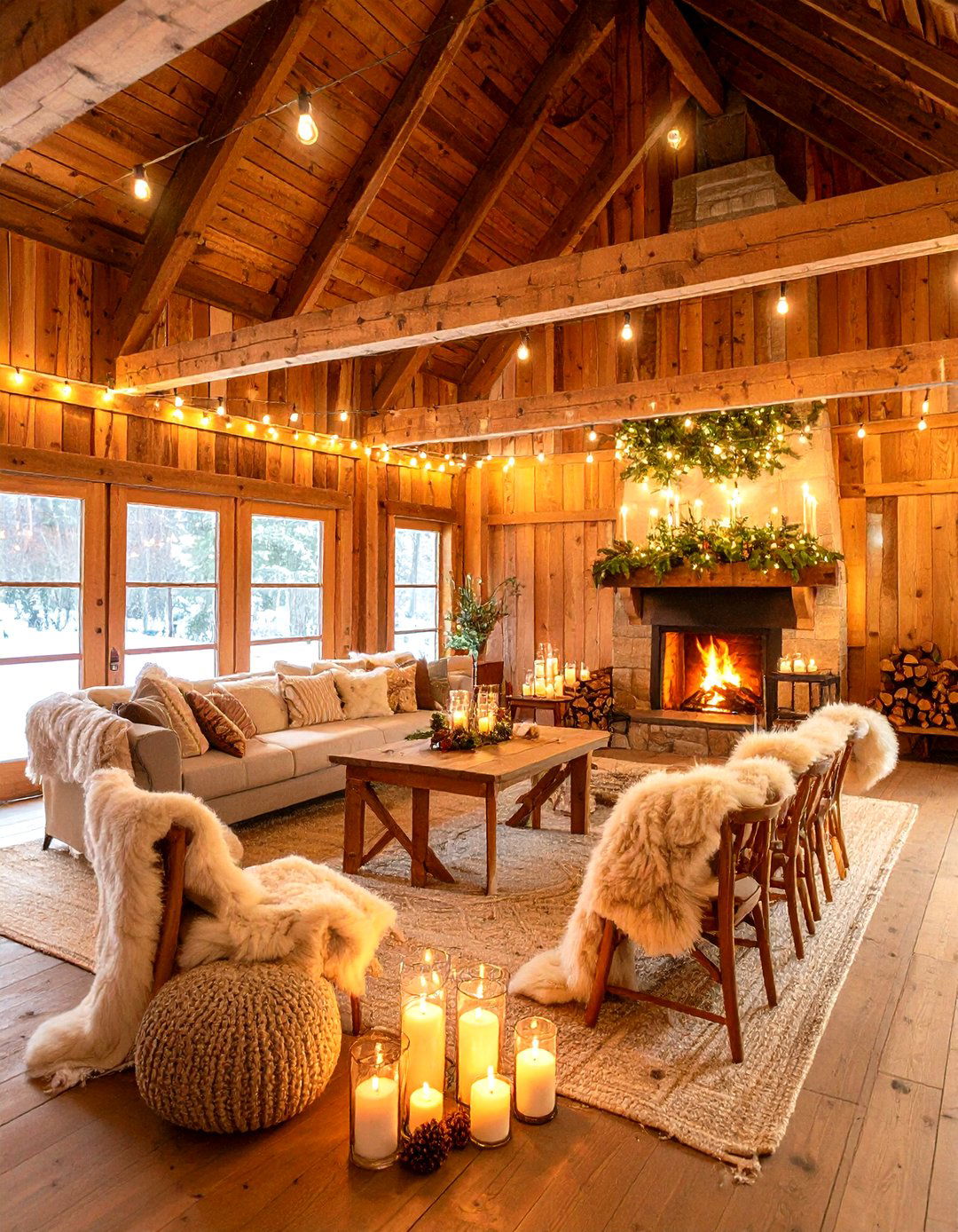 Winter Barn Wedding with Cozy Elements - 24 Barn Wedding Ideas