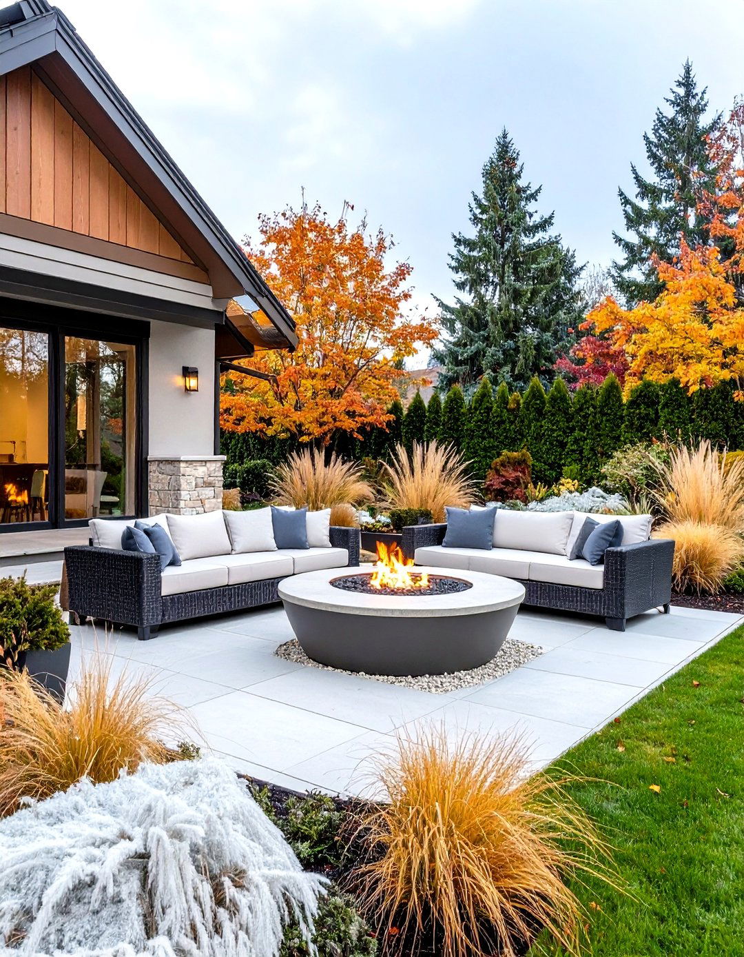 Winter Hardy Patio with Four Season Appeal - 24 Small Patio Ideas