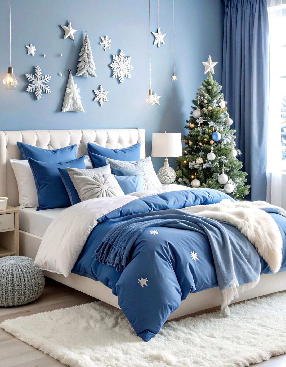 Winter Themed Accent Pillows and Throws - 24 frozen room decor ideas