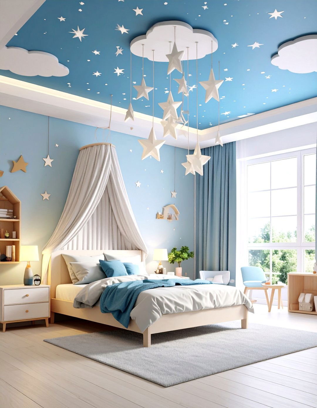Winter Wonderland Ceiling Treatment - 24 frozen room decor ideas