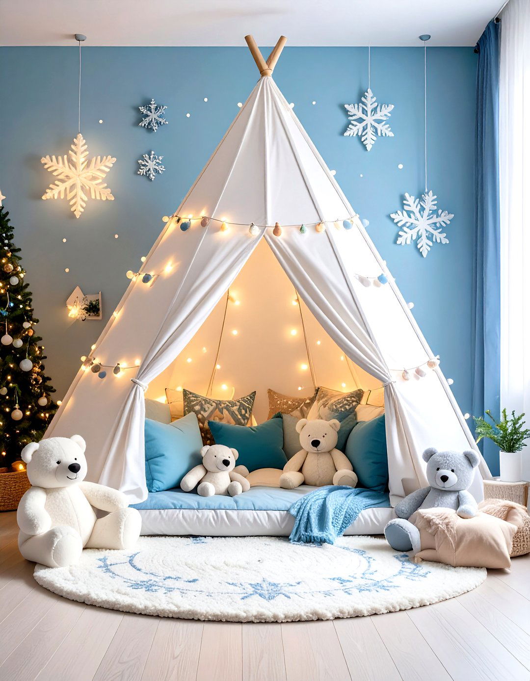 Winter Wonderland Reading Igloo - 24 kids reading nook ideas