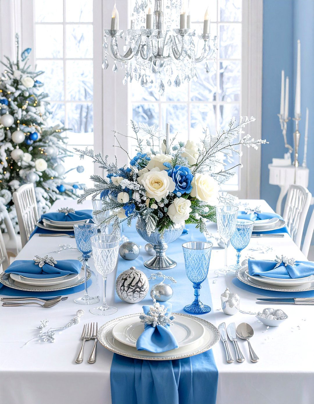 Winter Wonderland Tablescape - 24 Tablescape Ideas