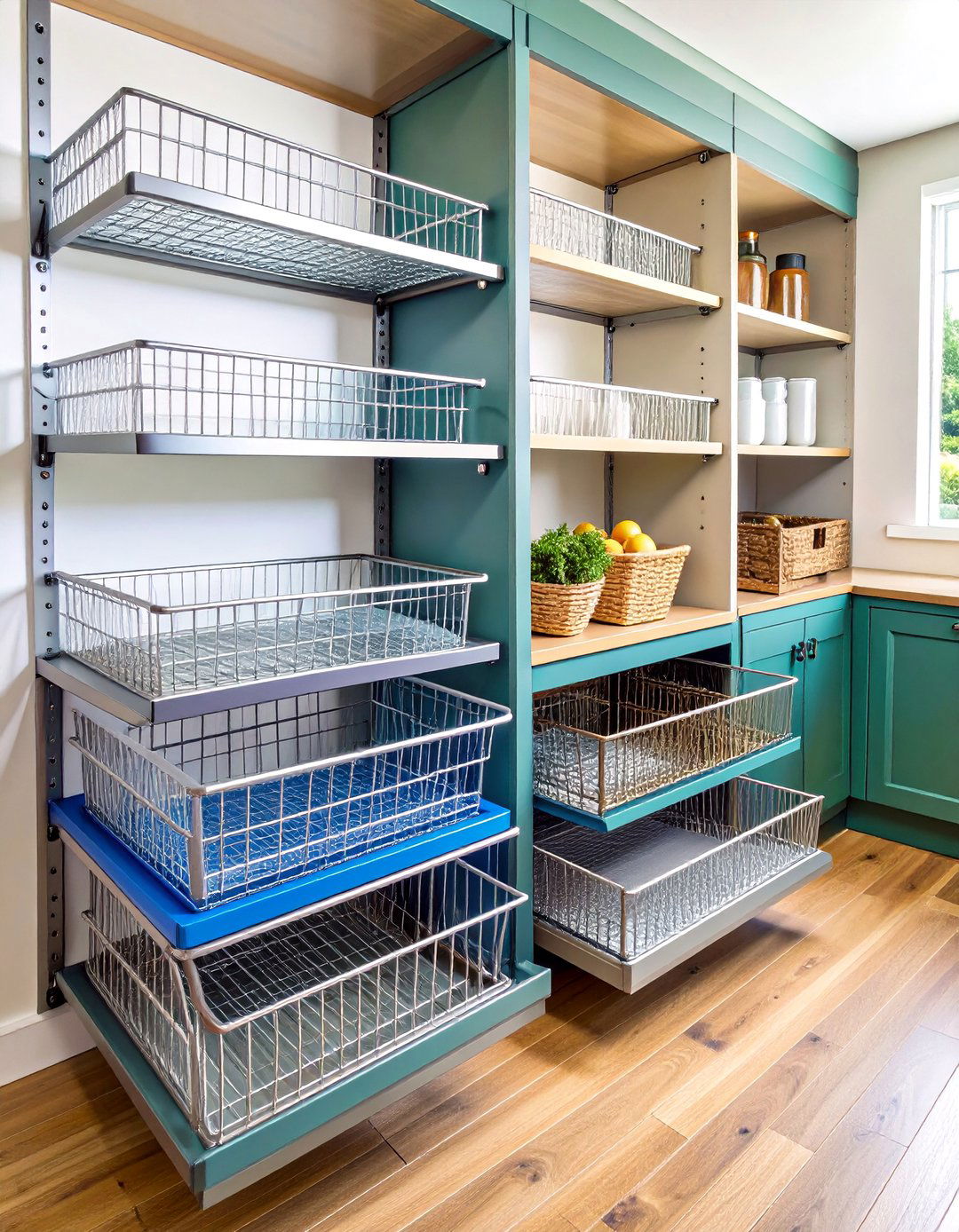 Wire Basket Pullouts - 24 cabinet storage ideas