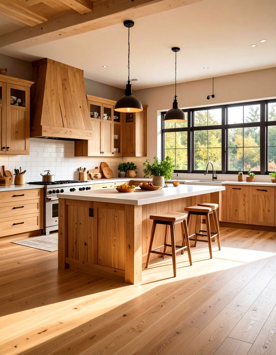 Wire Brushed Pine Rustic - 24 Wood Floor Design Ideas
