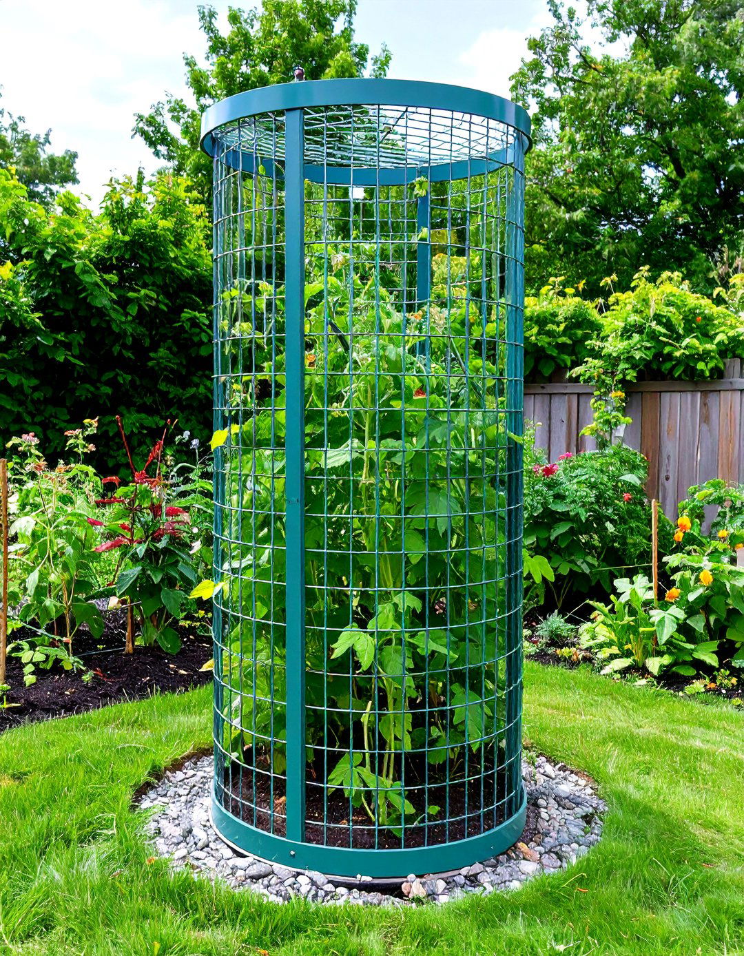 Wire Cage Cylinder Trellis - 24 Trellis Ideas