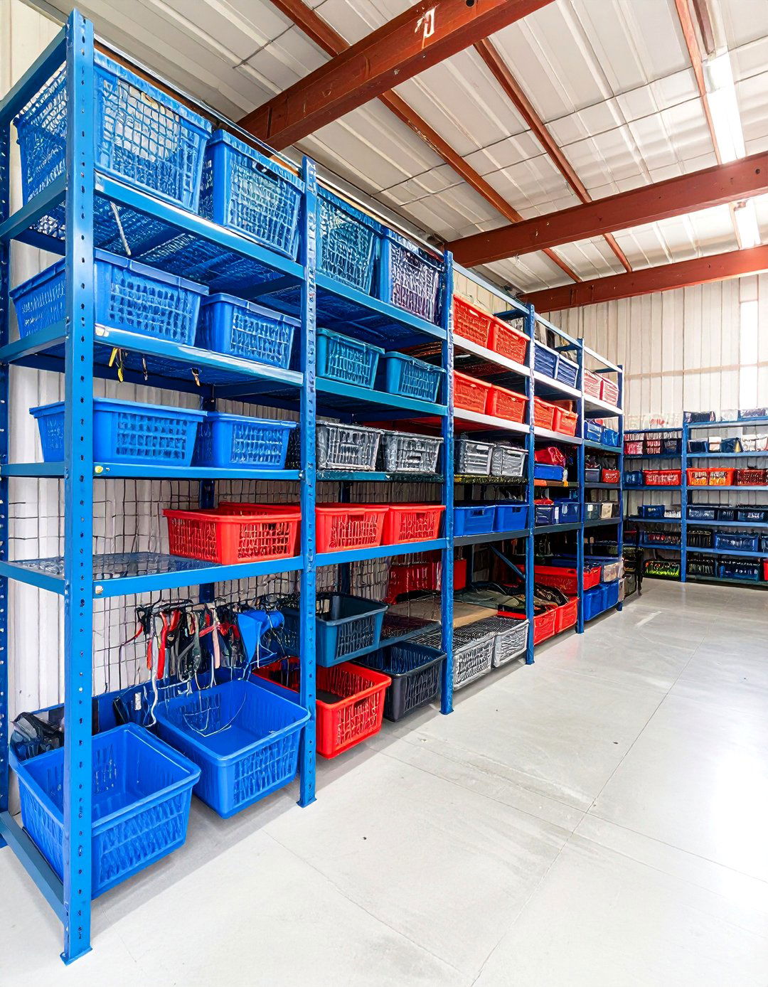 Wire Grid Storage Systems - 24 Shed Shelving Ideas