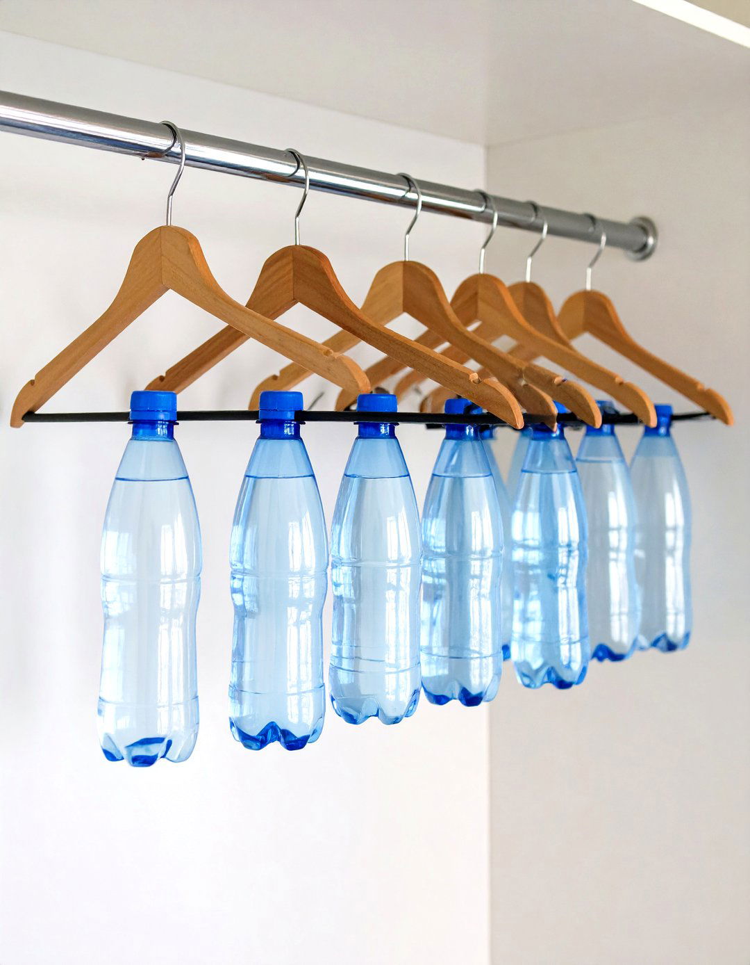 Wire Hanger Adaptation - 24 Water Bottle Storage Ideas