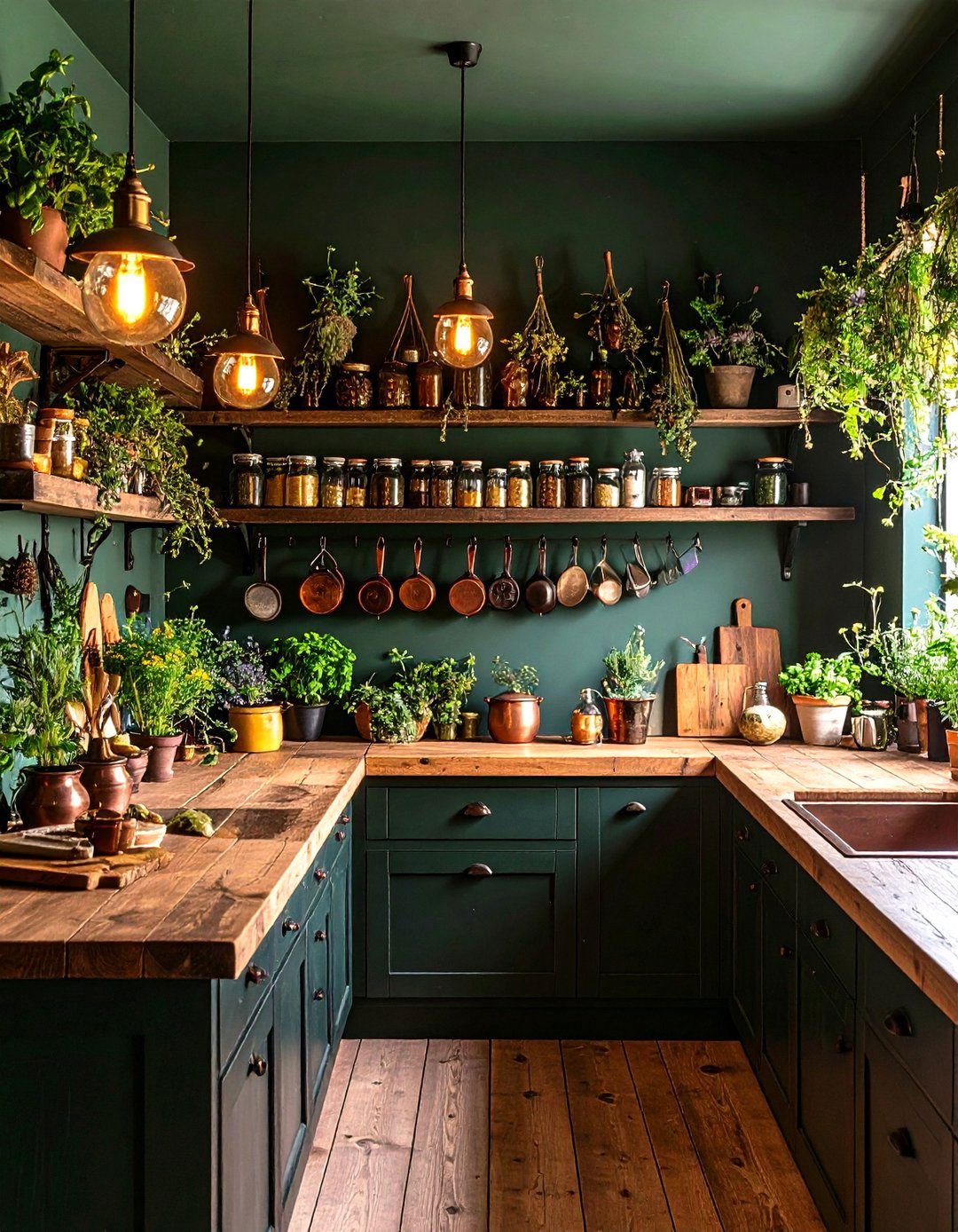 Witchy Kitchen Herb Garden - 24 Gothic Boho Decor Ideas