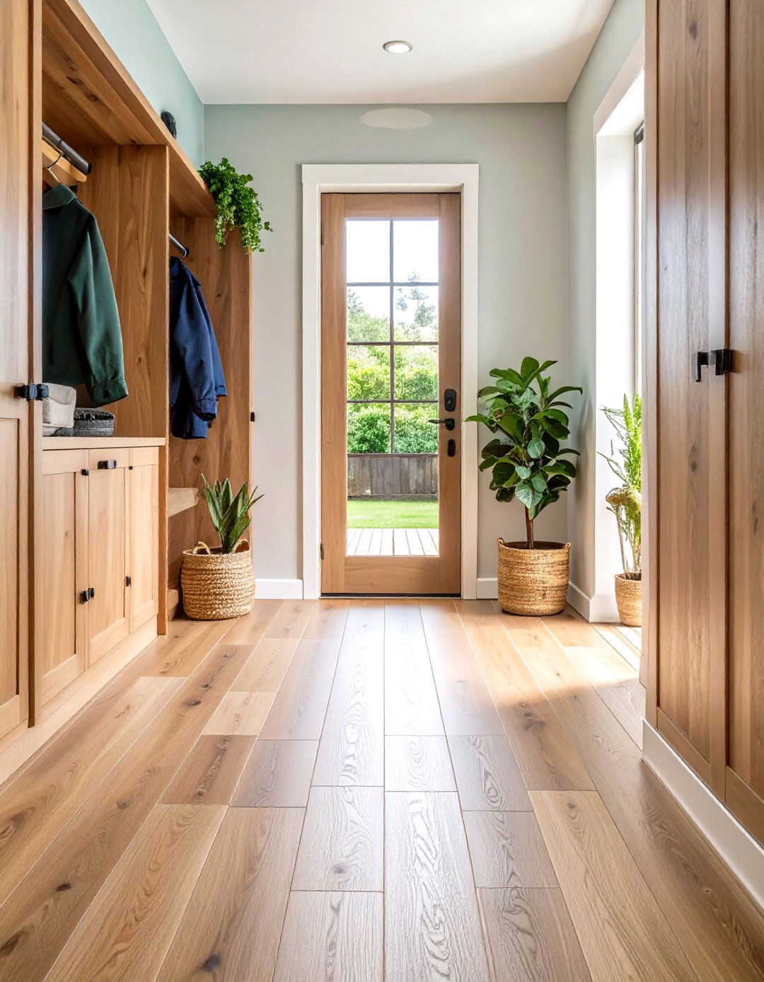 Wood Look Ceramic Planks - 24 Mudroom Tile Floor Ideas