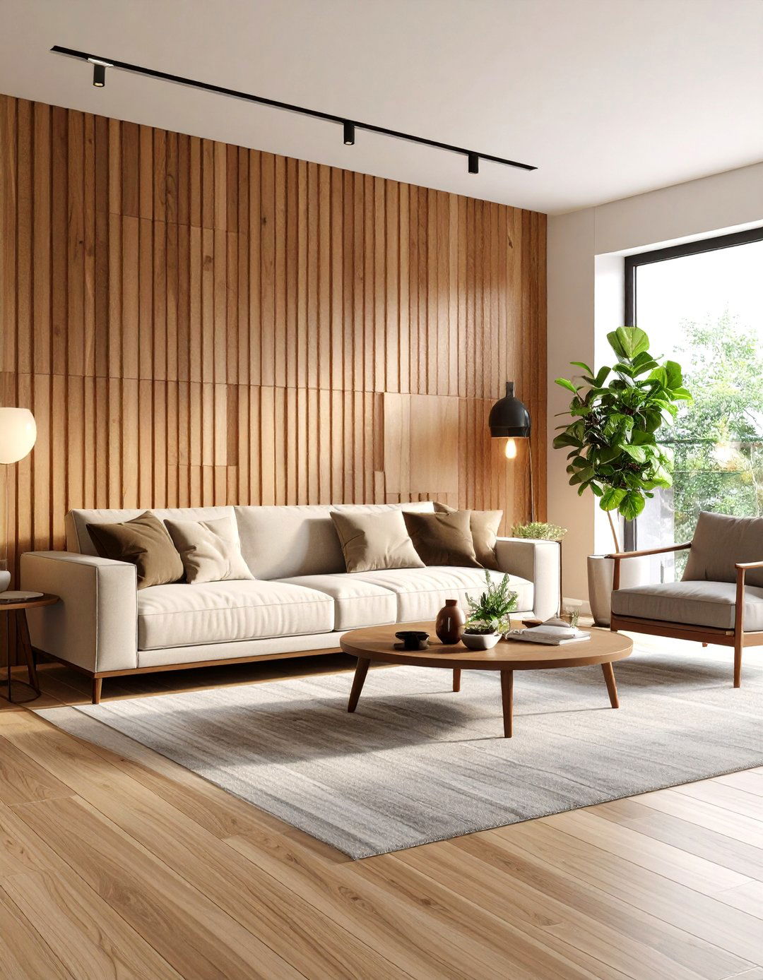 Wood Paneling Accent Applications - 24 Mid-Century Modern Living Room Ideas