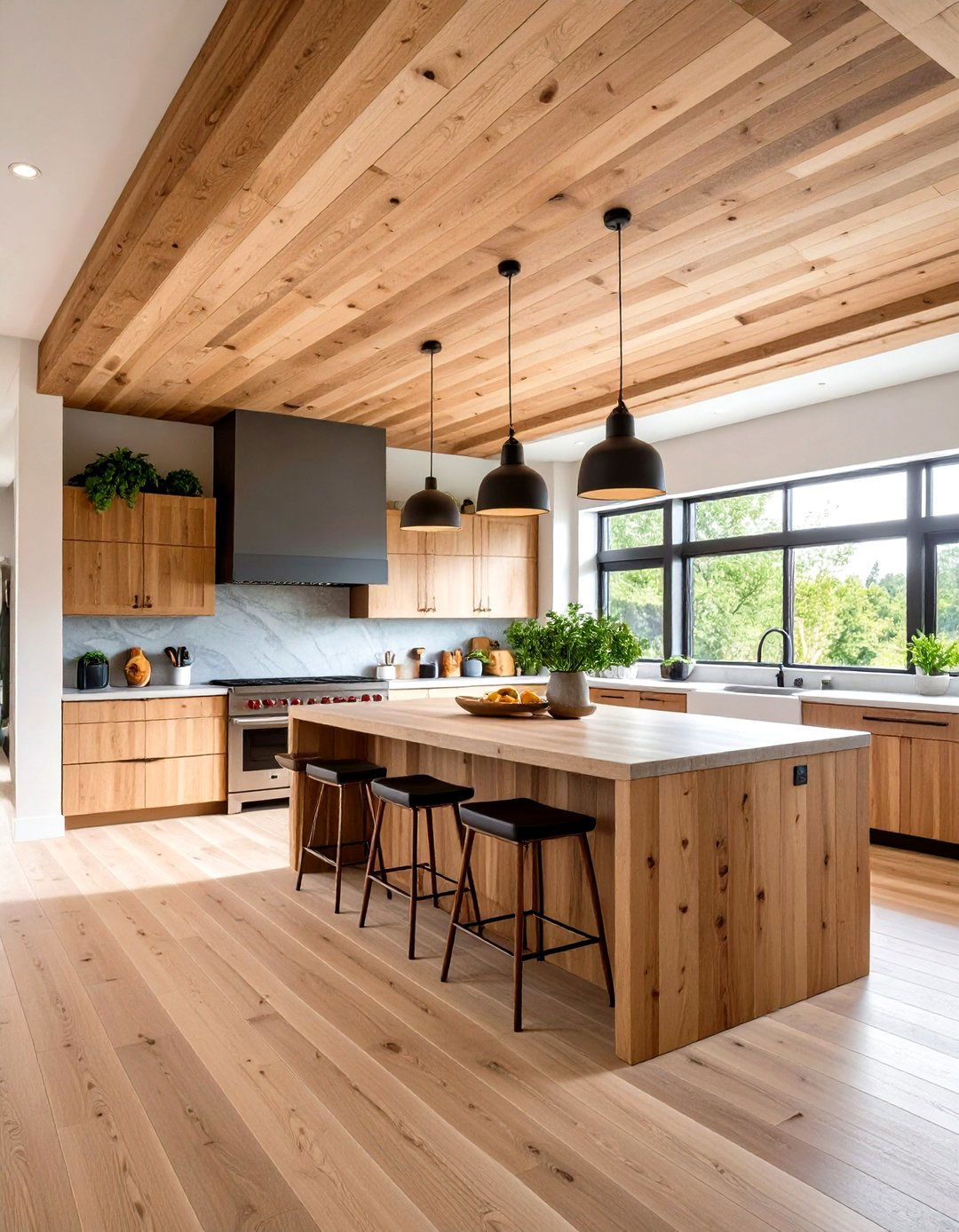 Wood Plank Accent Ceiling - 24 Wood Plank Ceiling Ideas