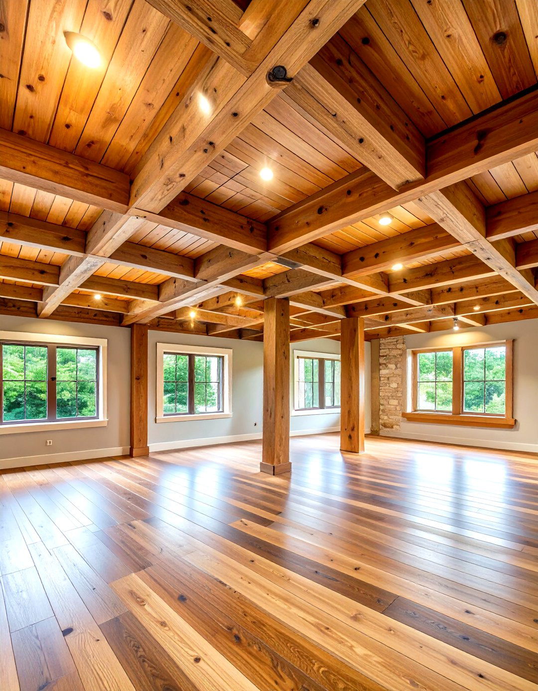 Wood Plank Basement Ceiling Installations - 24 Basement Ceiling Ideas