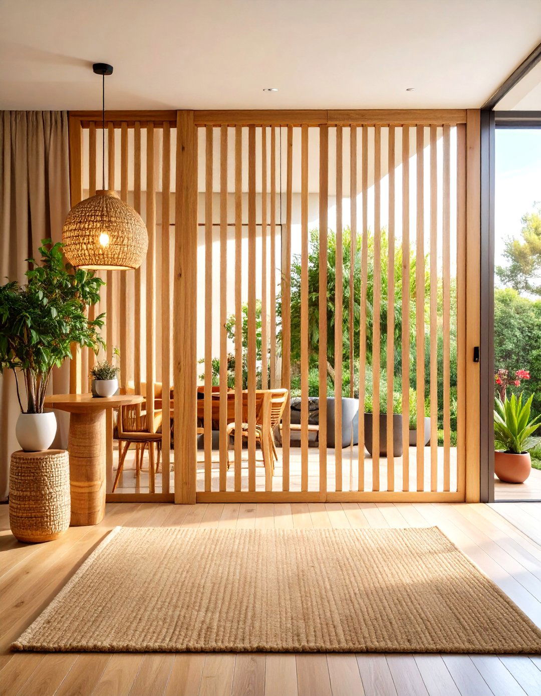 Wood Slat Room Divider Accent - 24 Wood Accent Wall Ideas