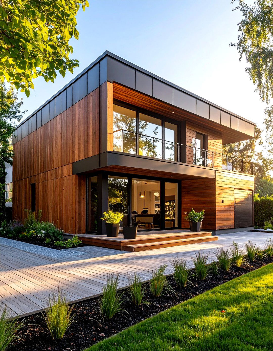 Wood and Metal Combination Siding - 24 Modern Siding Ideas for a Contemporary Home