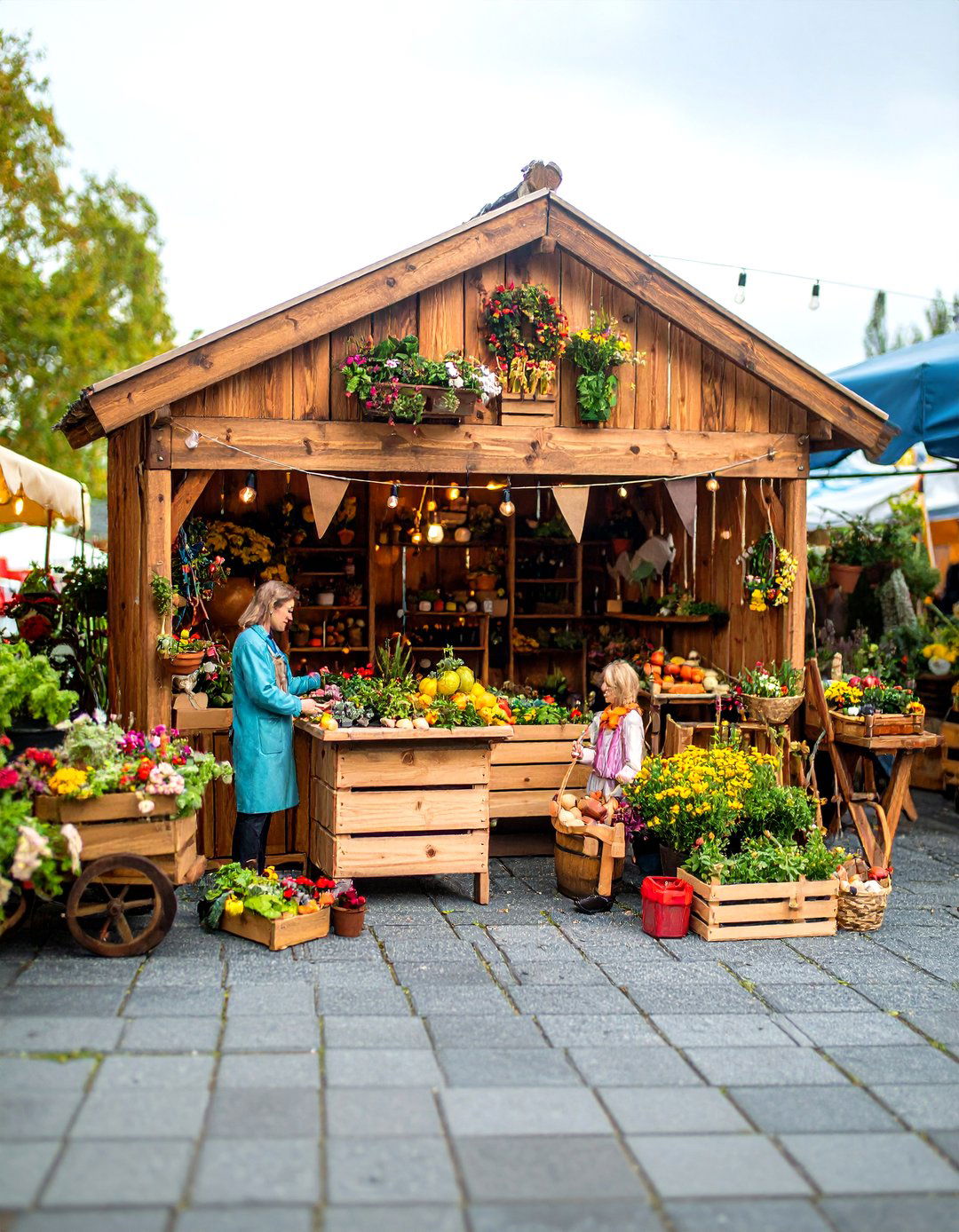 Wooden Crate Fairy Market - 24 Fairy Garden Container Ideas