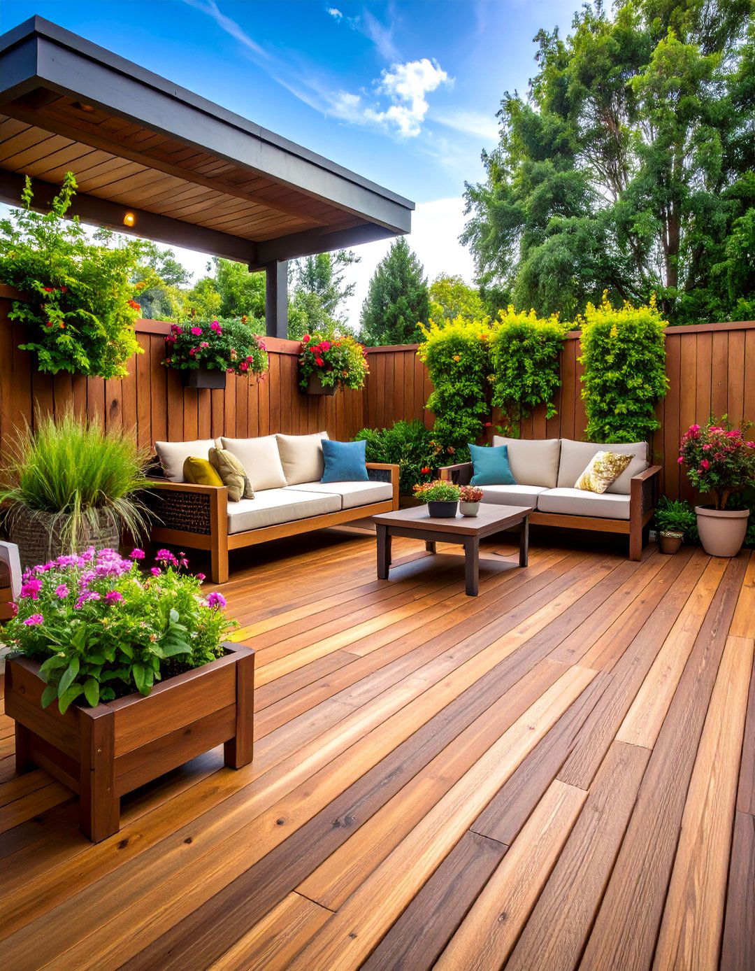Wooden Deck Makeover Space - 24 Backyard Ideas on a Budget