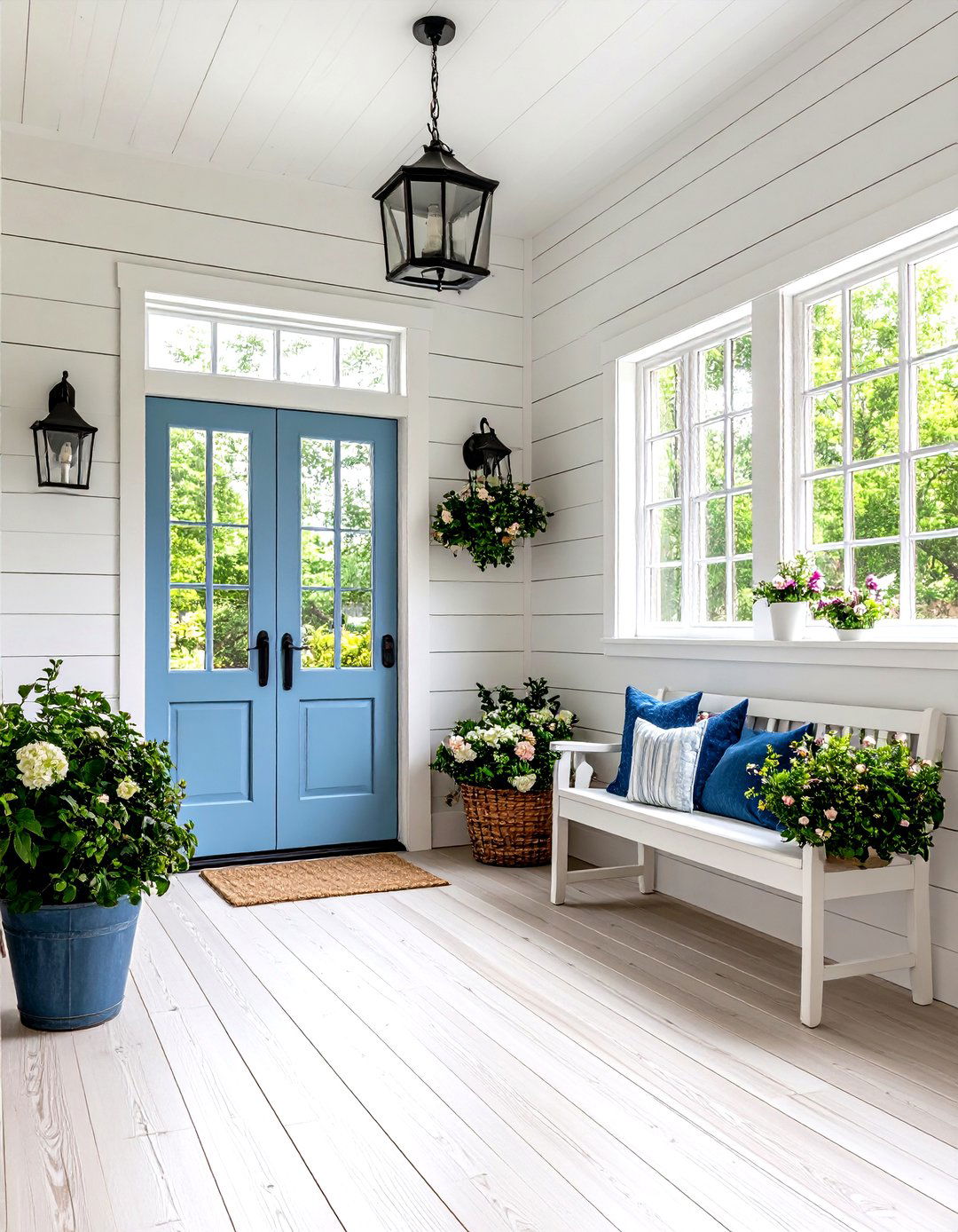 Wooden Shiplap Accent Features - 24 Entryway Wall Ideas