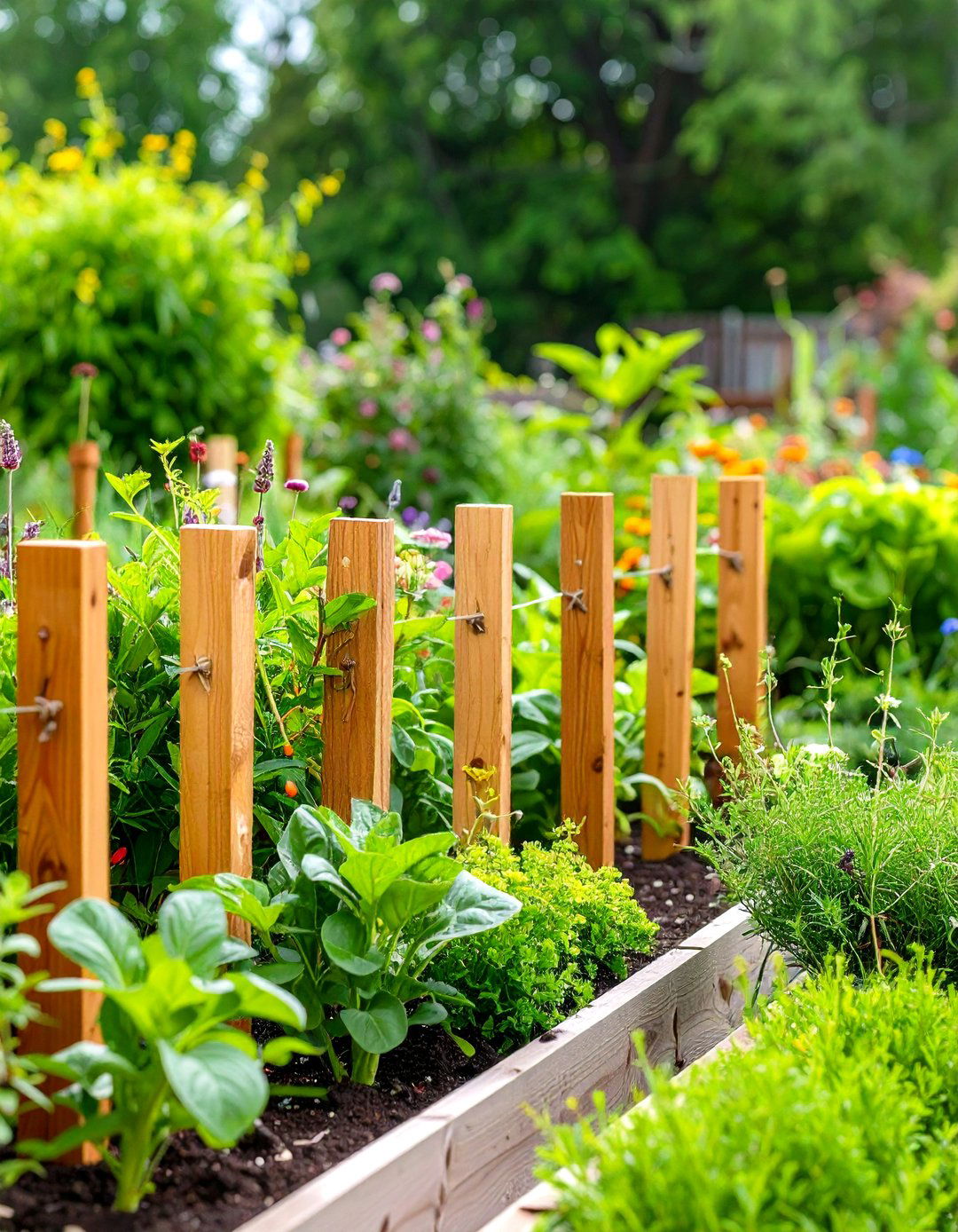 Wooden Stake Support System - 24 Tomato Trellis Ideas