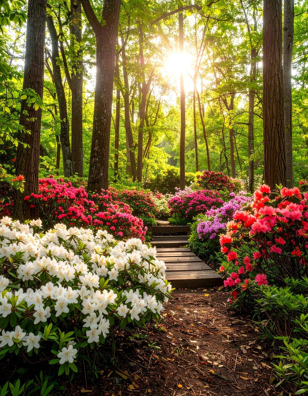 Woodland Azalea Border Design - 24 Azalea Garden Ideas