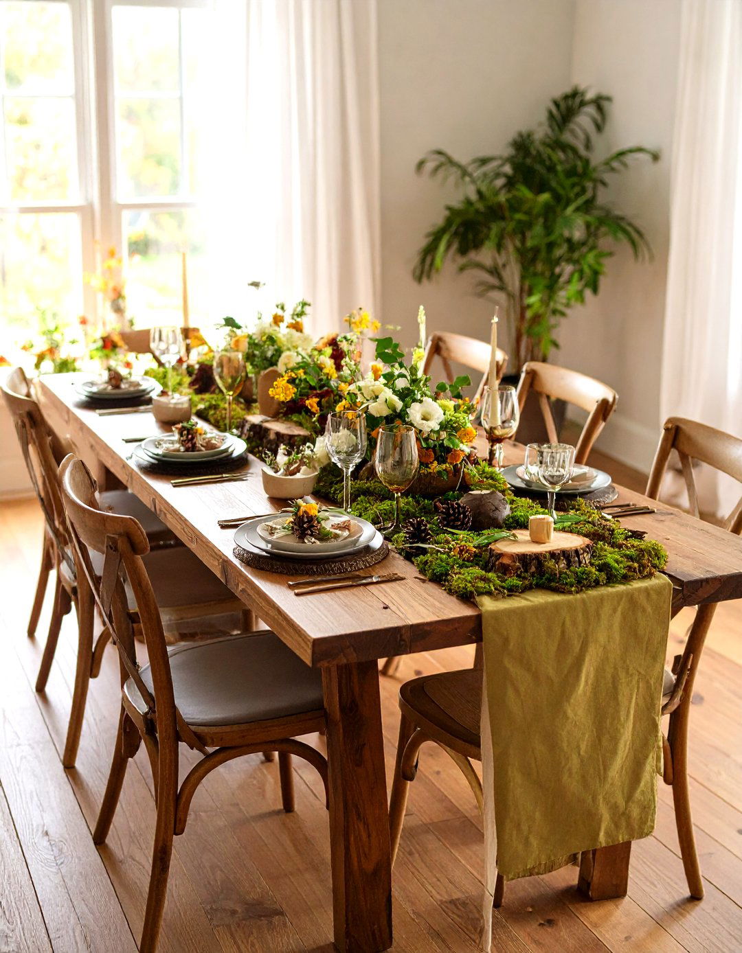 Woodland Forest Thanksgiving Table Setting - 24 Thanksgiving Table Settings