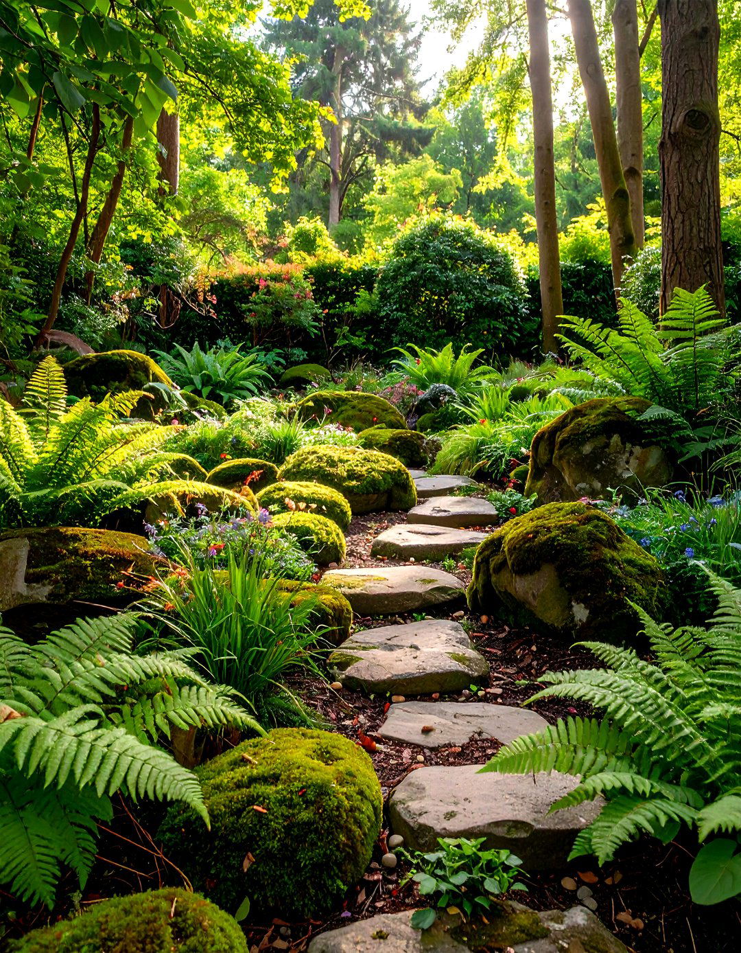 Woodland Shade Garden - 24 Rock Garden Ideas