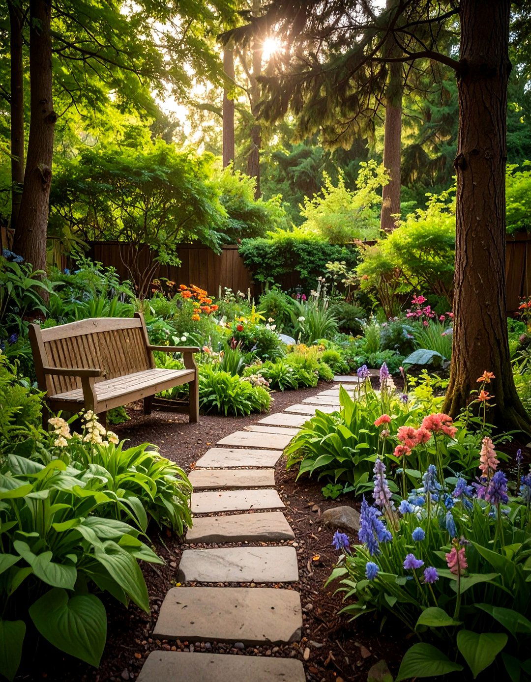 Woodland Shade Garden Retreat - 24 Landscaping Ideas