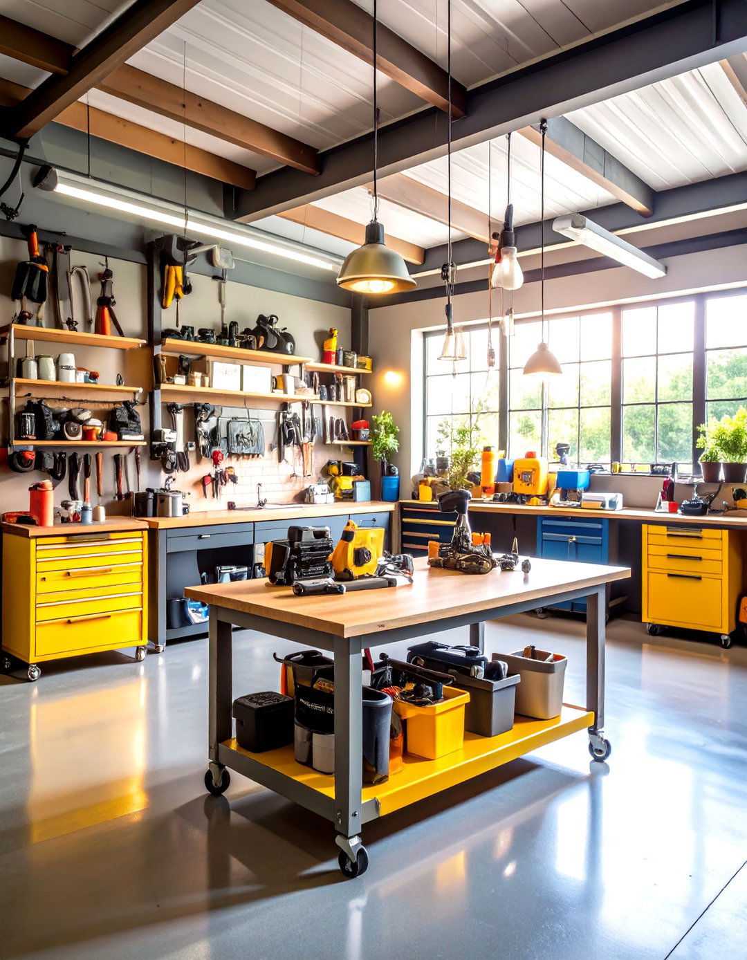 Workbench Storage Integration - 24 Lawn Mower Storage Ideas