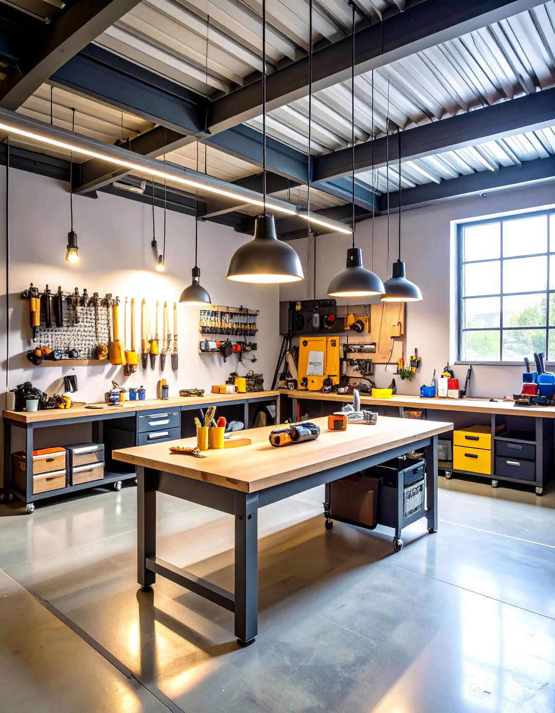 Workbench Task Lighting - 24 Garage Lighting Ideas