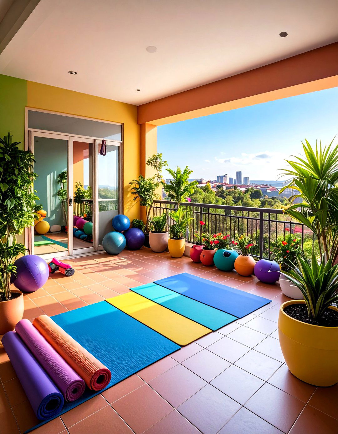 Workout Fitness Studio - 24 Large Balcony Ideas