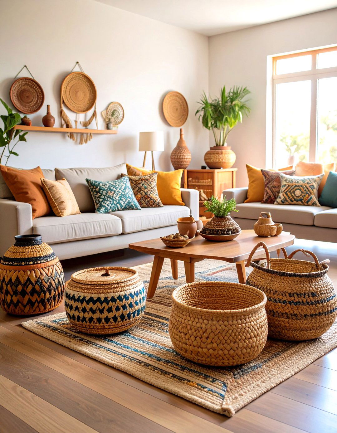 Woven Basket Collections - 24 Southwest Interior Design Ideas