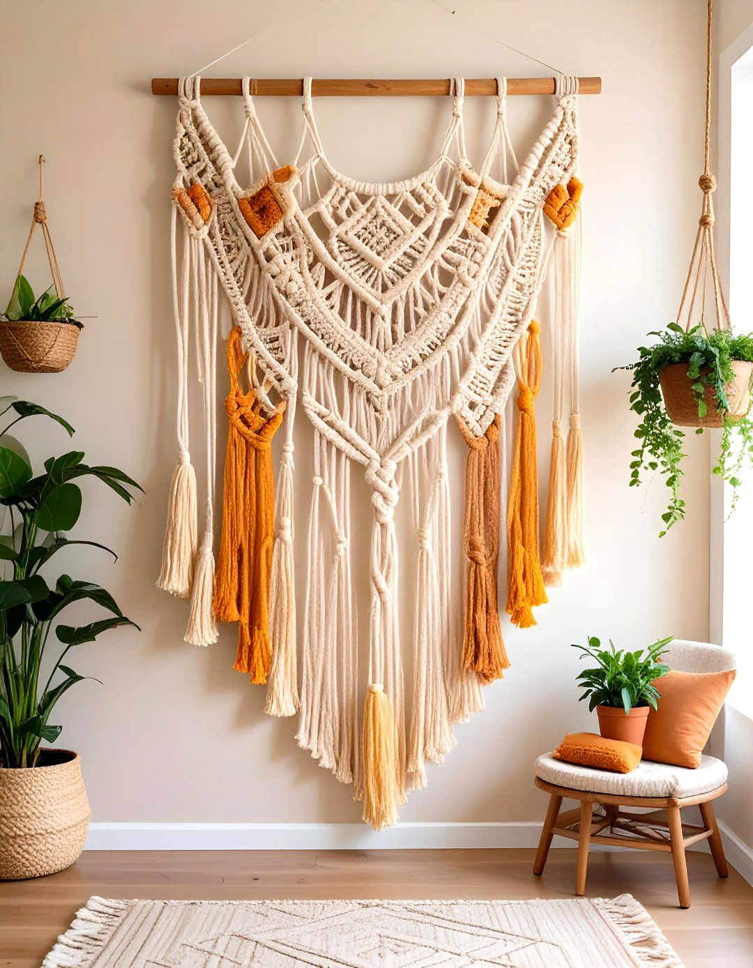 Woven Textile Wall Hangings - 24 Organic Modern Interior Design Ideas