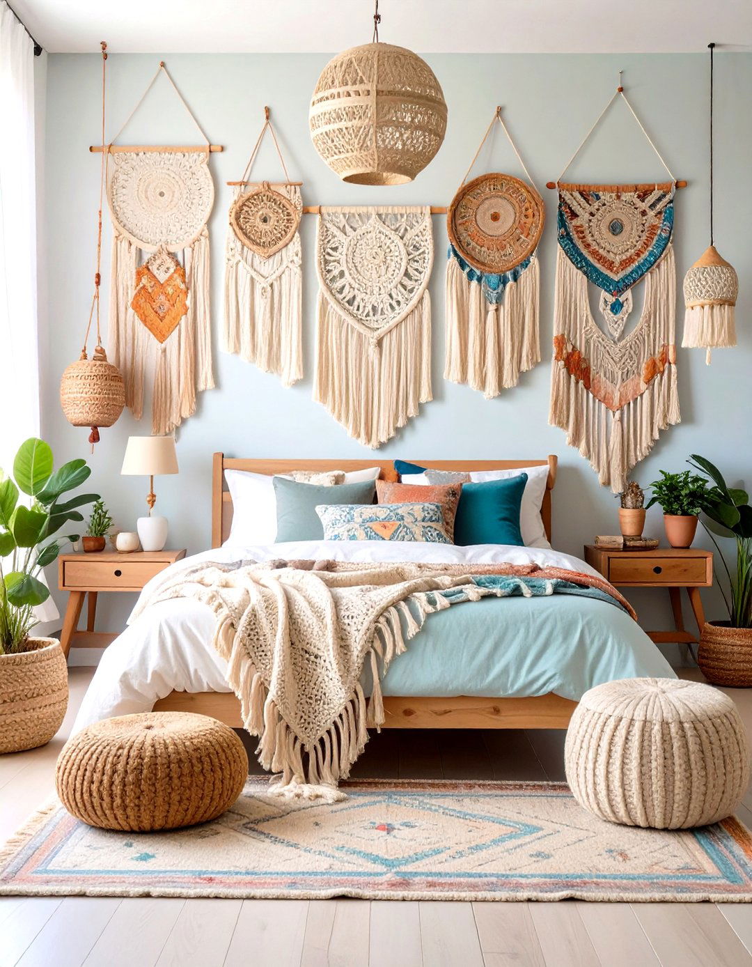 Woven Textile and Tapestry Display - 24 Wall Decor Ideas