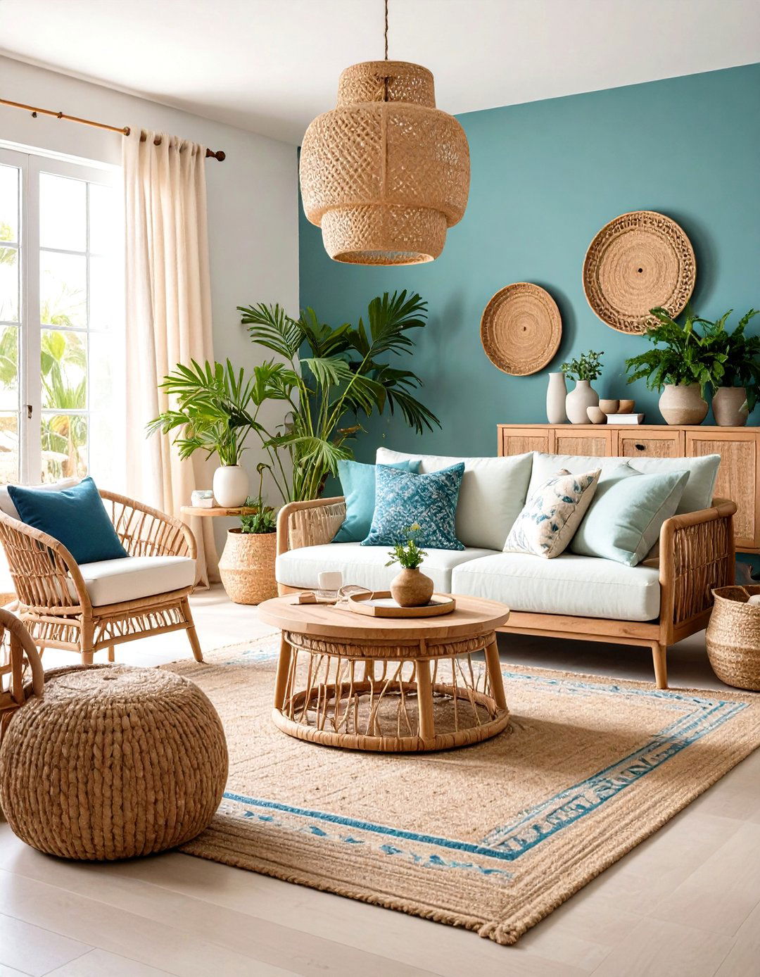 Woven Texture Layering System - 24 Coastal Decor Ideas
