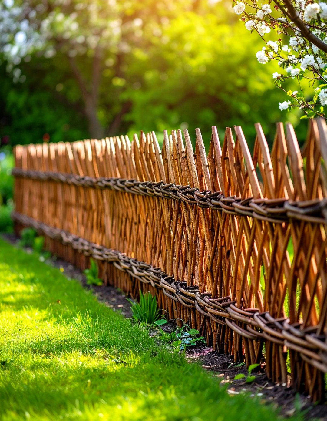 Woven Willow Hurdle Panels - 24 Garden Screening Ideas