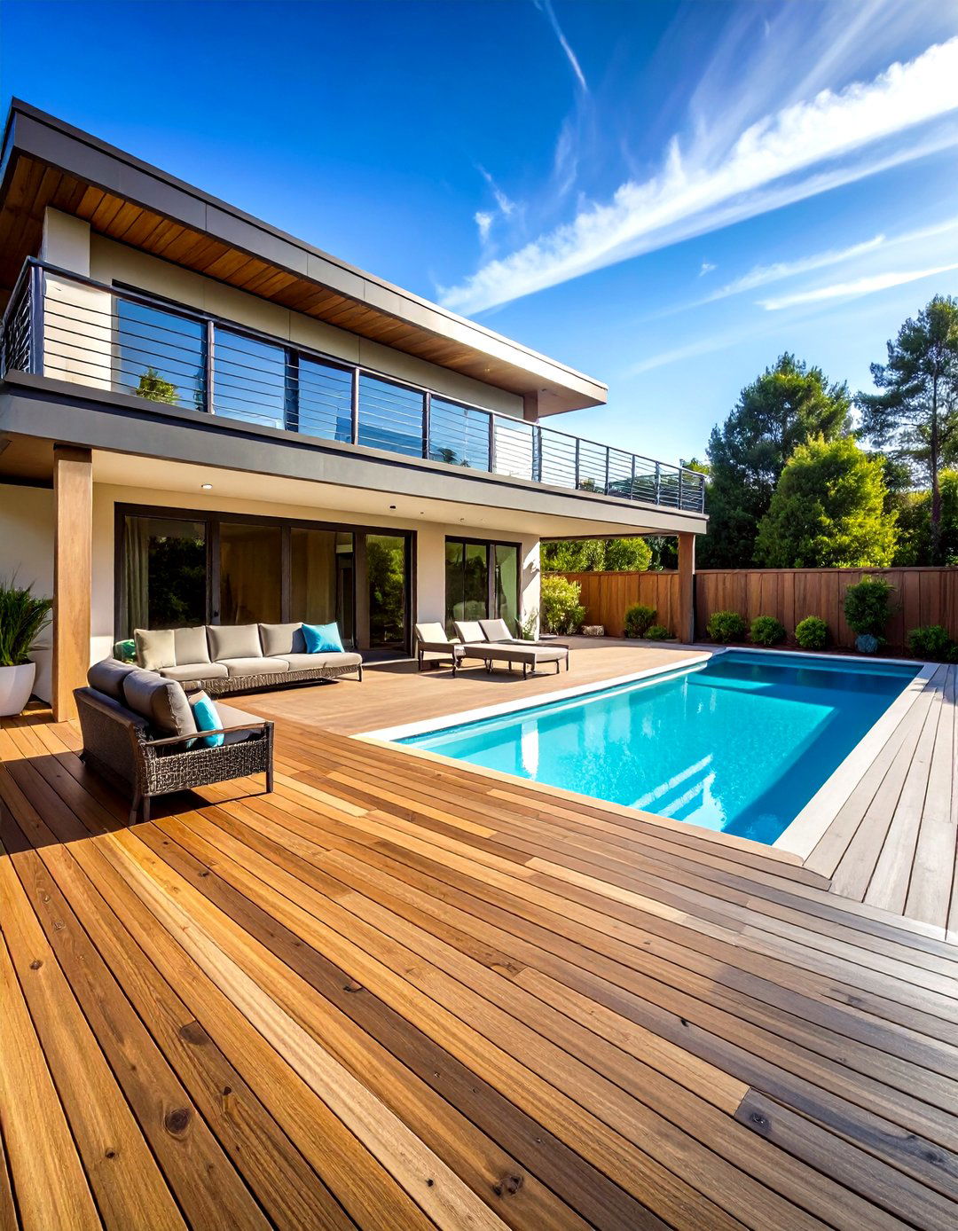 Wraparound Deck Pool Integration - 24 Semi Inground Pool Ideas