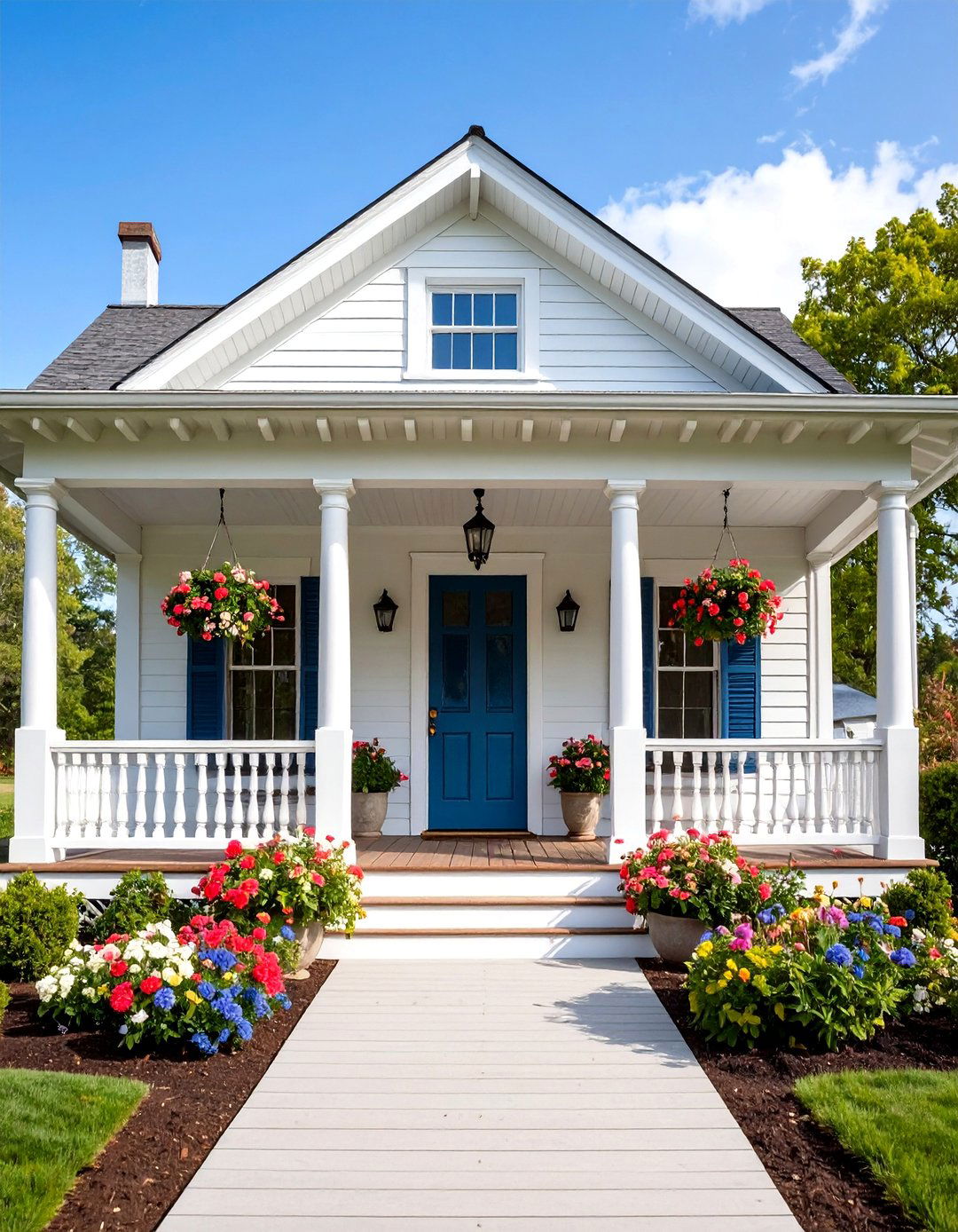Wraparound Farmers Porch Style - 24 Colonial Front Porch Ideas