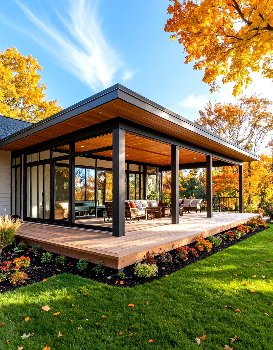 Wraparound Glass Veranda - 24 Glass Porch Design Ideas
